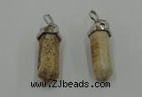 NGP5010 8*30mm sticks picture jasper pendants wholesale