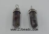 NGP5012 8*30mm sticks Indian agate gemstone pendants wholesale