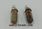 NGP5014 8*30mm sticks unakite gemstone pendants wholesale