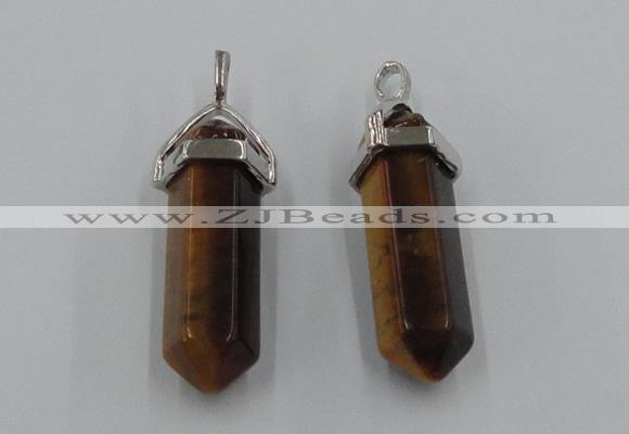 NGP5016 8*30mm sticks yellow tiger eye pendants wholesale