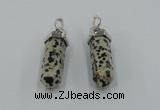 NGP5020 8*30mm sticks dalmatian gemstone pendants wholesale