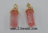 NGP5028 8*30mm sticks cherry quartz gemstone pendants wholesale