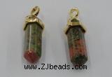 NGP5039 8*30mm sticks unakite gemstone pendants wholesale