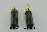 NGP5042 8*30mm sticks seaweed quartz pendants wholesale