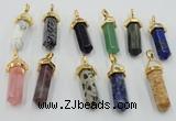 NGP5048 8*30mm sticks mixed gemstone pendants wholesale