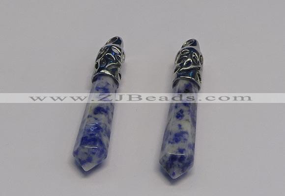 NGP5408 10*65mm sticks sodalite gemstone pendants wholesale