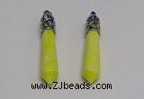 NGP5417 10*65mm sticks lemon jade gemstone pendants wholesale