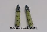 NGP5419 10*65mm sticks kiwi jasper pendants wholesale