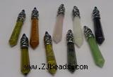 NGP5434 10*65mm sticks mixed gemstone pendants wholesale