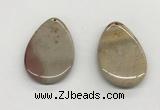 NGP5520 35*50mm flat teardrop ocean jasper pendants wholesale