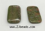 NGP5534 35*55mm rectangle unakite gemstone pendants