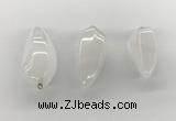 NGP5551 14*40mm - 23*58mm teardrop white jade pendants