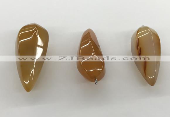 NGP5553 14*40mm - 23*58mm teardrop agate gemstone pendants