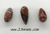 NGP5558 14*40mm - 23*58mm teardrop brecciated jasper pendants