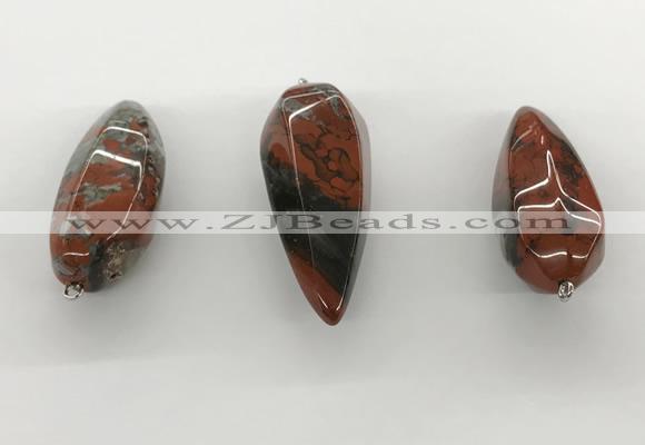 NGP5558 14*40mm - 23*58mm teardrop brecciated jasper pendants