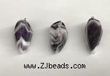 NGP5570 18*40mm - 23*58mm teardrop dogtooth amethyst pendants