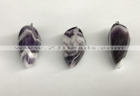NGP5570 18*40mm - 23*58mm teardrop dogtooth amethyst pendants