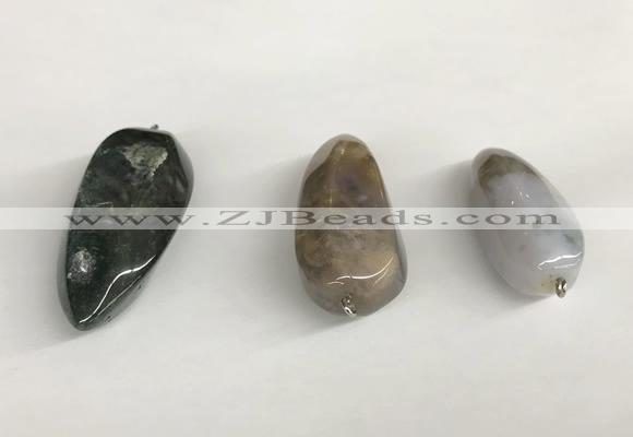 NGP5575 18*40mm - 23*58mm teardrop ocean agate pendants