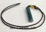 NGP5706 Agate tube pendant with nylon cord necklace