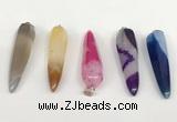 NGP5724 13*55mm teardrop agate gemstone pendants wholesale