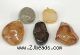 NGP5744 22*28mm - 30*45mm nuggets agate pendants wholesale