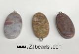 NGP5751 20*40mm oval agate gemstone pendants wholesale