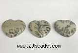 NGP5760 35*35mm heart jasper gemstone pendants wholesale
