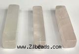 NGP5765 12*52mm cuboid rose quartz pendants wholesale