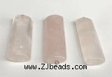 NGP5769 18*55mm - 20*58mm flat tube rose quartz pendants wholesale