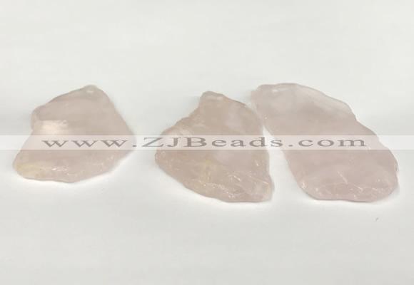 NGP5850 30*45mm - 40*60mm freeform rose quartz slab pendants