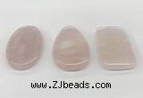 NGP5851 35*55mm freeform rose quartz pendants wholesale