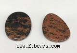 NGP5860 35*55mm freeform mahogany obsidian pendants wholesale