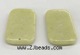 NGP5864 35*55mm rectangle lemon jade pendants wholesale