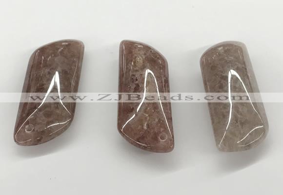 NGP5874 20*55mm - 22*60mm marquise strawberry quartz pendants