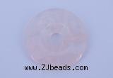 NGP601 5pcs 5*35mm rose quartz gemstone donut pendants wholesale