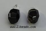 NGP6015 18*30mm - 22*35mm freeform smoky quartz pendants