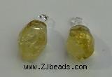 NGP6016 18*30mm - 22*35mm freeform citrine gemstone pendants