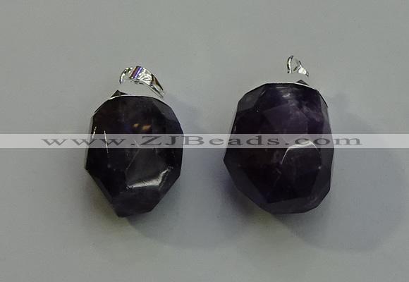 NGP6017 18*30mm - 22*35mm freeform amethyst pendants