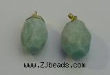 NGP6019 18*30mm - 22*35mm freeform amazonite pendants