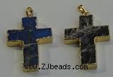 NGP6043 30*40mm - 35*45mm cross labradorite pendants