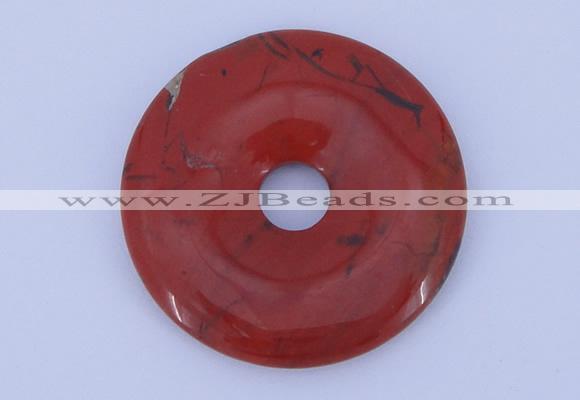 NGP606 5pcs 5*40mm red jasper gemstone donut pendants wholesale