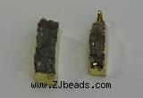 NGP6061 10*35mm - 10*40mm rectangle druzy agate pendants