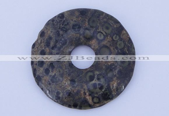 NGP609 5pcs 5*45mm kambaba jasper gemstone donut pendants wholesale