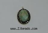 NGP6103 20*25mm - 22*30mm oval amazonite pendants wholesle