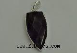 NGP6106 12*35mm - 15*40mm arrowhead amethyst pendants