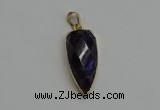 NGP6116 12*35mm - 15*40mm arrowhead amethyst pendants