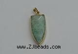 NGP6122 12*35mm - 15*40mm arrowhead amazonite pendants