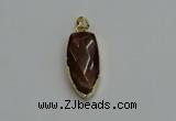 NGP6123 12*35mm - 15*40mm arrowhead red rabbit hair pendants