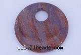 NGP620 5pcs 6*50mm agate gemstone donut pendants