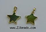 NGP6271 20mm star agate gemstone pendants wholesale